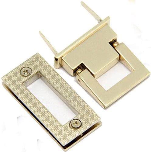 45x 21mm (1 3/4 '') gold circle round shape turn lock bag twist lock bag closure wholesale