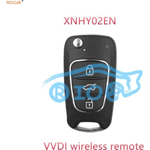 RIOOAK 10pcs/lot Xhorse XNHY02EN Wireless Universal Remote Key for HYUNDAI Flip 3 Button for VVDI Key Tool VVDI2 English Version
