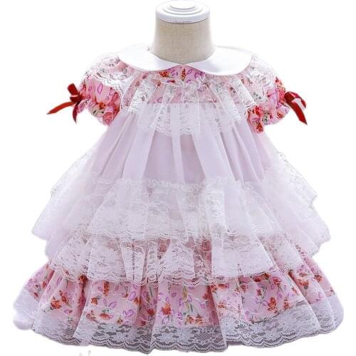 Birthday Dress For Girls Newborn Clothing Toddler Baby Evening Dress Lolita Baby Elegant Lace Tutu Party Wedding Dress