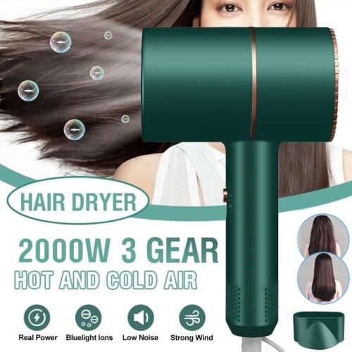 Hair Dryer Household Heating and Cooling Air Hair Dryer home Appliances High Power Blue Light Anion anti-static Modeling tools