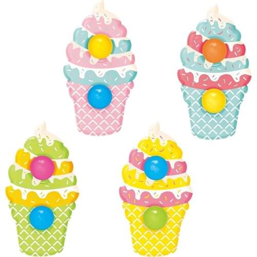 Fidget Toy Color Ice Cream Push Bubble Popper Fidget Sensory Toys For Parent-child Time Interactive Game To Reliver Stress Kawai