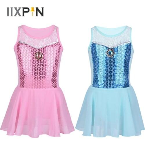 IIXPIN Pink Ballet Dress Kids Leotard Tutu Dance Wear Costumes Ballet Leotards for Girl Ballerina