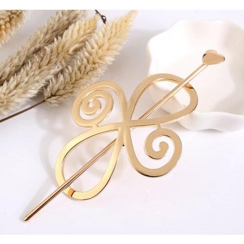 Korea New Style Metal Hair Stick For Girl/Women Fashion Simple Knots Crown Hairpins Hair Clips Hair Jewelry Accessories