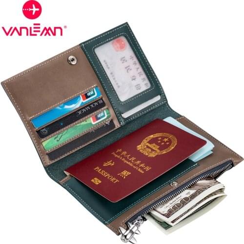 Men Passport Wallet Holder Credit Card Holder RFID Coin Purse Ticket Card Bags Case ID Holders Wallets Mens Travel Accessories