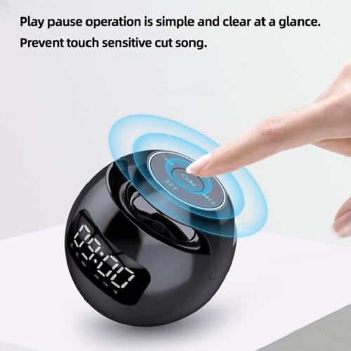 G90 New Clock Colorful Bluetooth-compatible Speaker Mini Portable Household Ball Card Lock and Load Spray Bluetooth Speaker