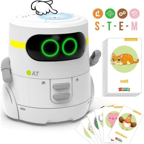 Educational Robot Toy Dance Sing Card Game Touch Sensing Recorder Interactive Kids Learning Partner Smart Robot Gifts for Girl