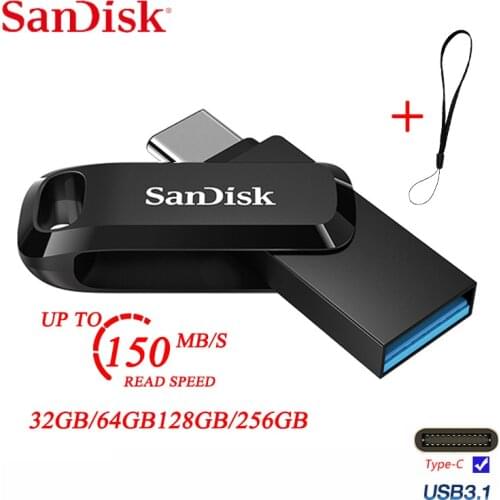 Original SanDisk 3.1 Usb Flash Drive 32g 64g128GStick Type-C USB3.1 Dual Interface Pen Drive OTG For Smartphone Pendrive Storage