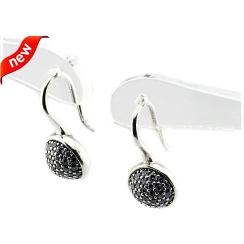 Dazzling Droplets Stud Earrings With Clear Cubic Zirconia 100% 925 Sterling Silver Fashion Jewelry Free Shipping