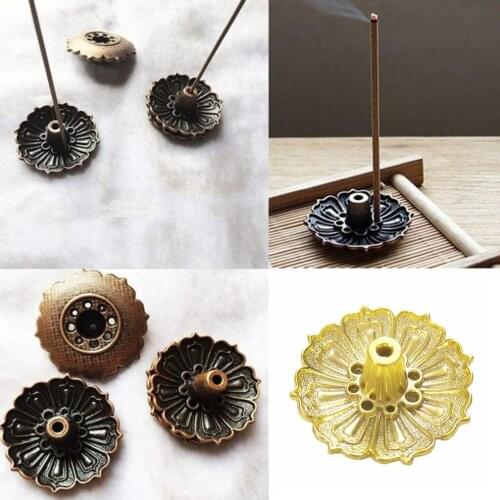 Alloy Incense Holder Lotus Stick Incense Burner And Cone Incense Holder Temples Yoga Studios Home Decoration