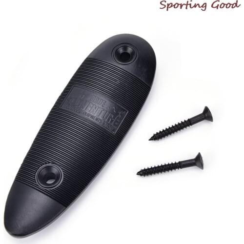 1Set Durable Plastic Non-Slip Ribbed Slip Recoil Pad With Screw Gun Butt Stock Gentle Cushion Push Pad Hunting Accessories