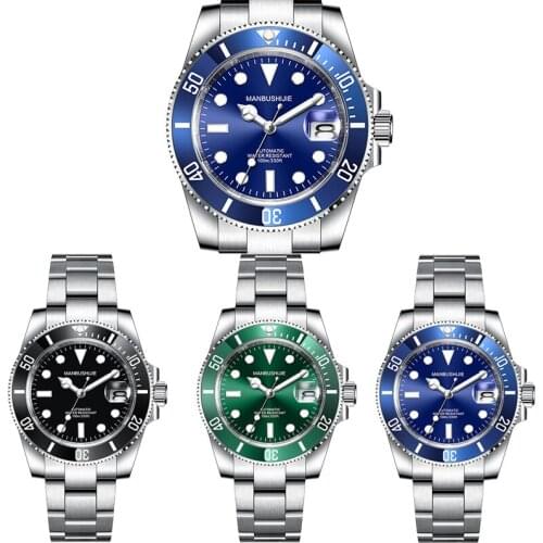 Rolxe style mechanical watch Custom Watch Watch Men Waterproof automatic Watches Mens Chronograph Date Male Clock relogios