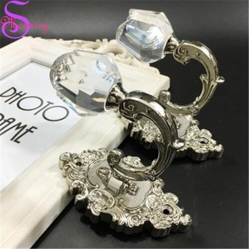 Luxury Crystal Curtain Tie Back Holders Clothes Hat Wall Hooks Alloy Tieback Hanger Home Decor