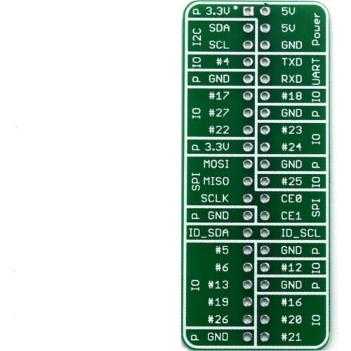 WEMOS GPIO Reference Card V1.0.0 for Raspberry Pi Model B+/Pi 2/Pi 3