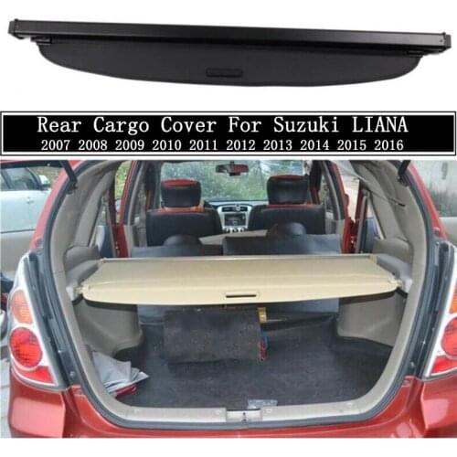 Rear Cargo Cover For Suzuki LIANA 2007-2016 Partition Curtain Screen Shade Trunk Security Shield Auto Accessories Black Beige