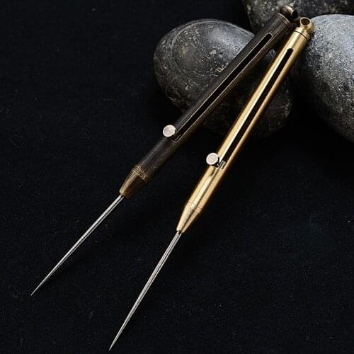Brass+Titanium Alloy Toothpick Automatic Toothpick Portable EDC Outdoor Tools Vintage BLack Copper Toothpicks