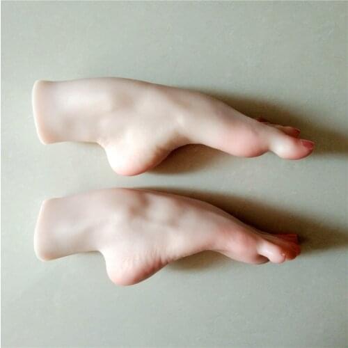 1 pair sexy dancer gymnast foot feet pointed toes fetish toys model sex dolls Real Feel Artificial Skin