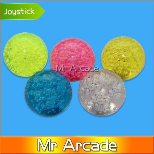 1 pcs 40/45mm Crystal Joystick Arcade Replacement Top ball for SANWA SEIMITSU Joystick handle 5 color