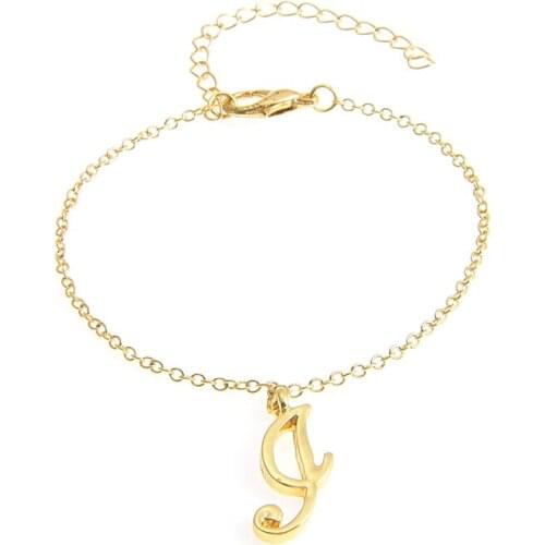 Dainty I English Word Letter Bracelet Gift for Friends Monogram I Name Letter Chain Bracelet Jewelry Accessory