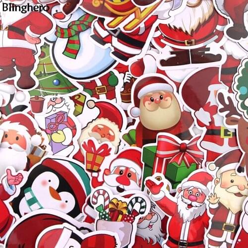 10Set BH1165 Blinghero Cartoon Stickers 35Pcs/set Christmas Stickers Wall Stickers Decorative Refrigerator Stickers Decal gifts