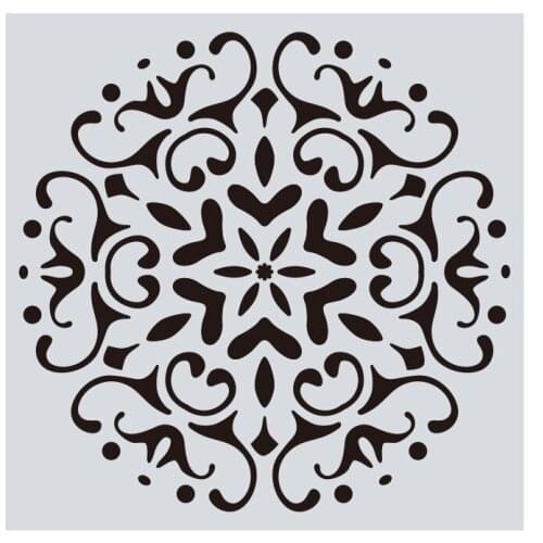 15*15 DIY Craft Layering mandala Stencils For Wall Painting Scrapbooking Album Decorative Paper Cards spray painting tools