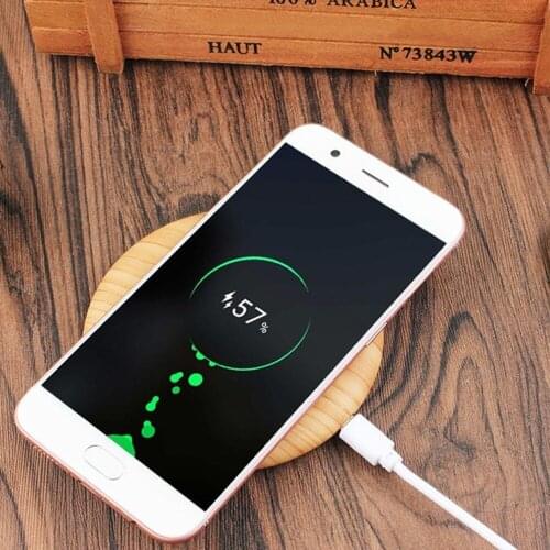 15W Wood Qi Wireless Charging Pad For Samsung Huawei Xiaomi Mix 9 iPhone Fast Wireless Charging Pad With Charging Indicator