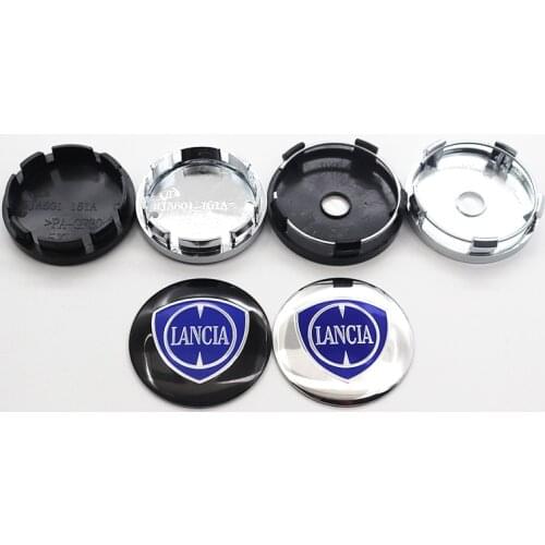4pcs 56mm 60mm LANCIA logo car emblem Wheel Center Hub Cap auto Rim refit dust-proof badge covers sticker styling accessories S4