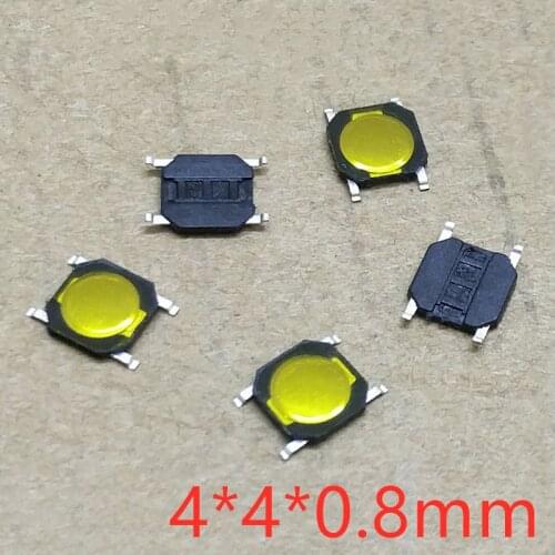50Pcs 4*4*0.8mm 4X4X0.8mm Tactile Push Button Switch Tact 4 Pin Switch Micro Switch SMD