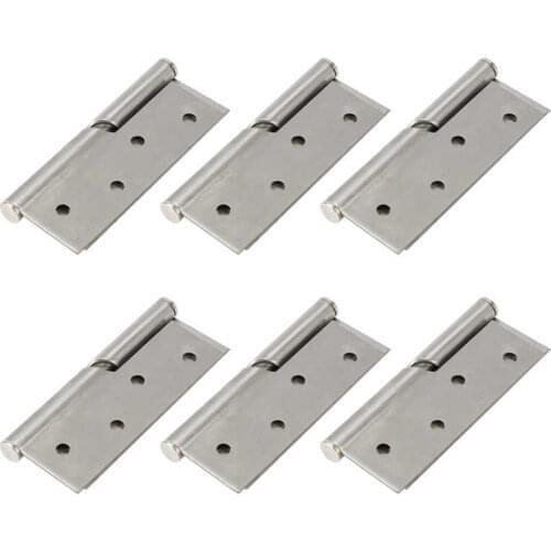 6 Set Flag Hinge Door Furnitures Silent Bearing Butt Hinge Household Hardware Accessories