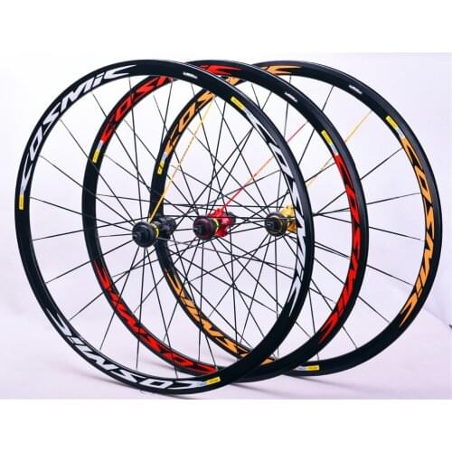 700c road bike bicycle carbon fiber drum aluminum alloy rim bearing seal straight V / C brake 30mm wheel cosmic