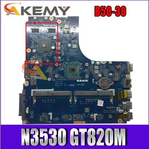 Akemy ZIWB0/B1/E0 LA-B101P Is Suitable For Lenovo B50-30 Laptop Motherboard CPU N3530 GT820M (with fingerprint) 100% Test