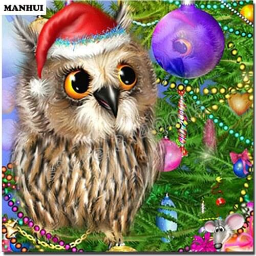 New Diy Diamond painting Cartoon owl painting square Diamond mosaic pasted full cross stitch Crafts Needlework MH045