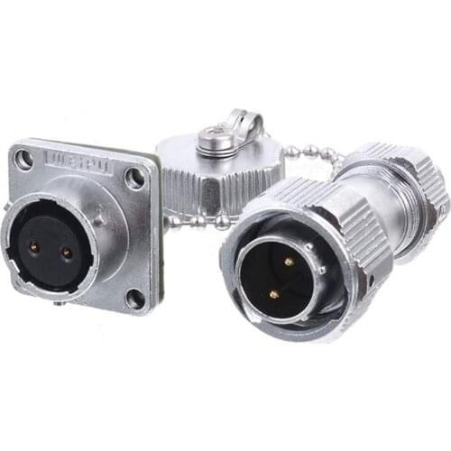 WY16 Aviation Connector Waterproof Metal Thread Panel M16 Connectors 2 3 4 5 7 9 10 Pin AC DC Signal Auto LED Industrial Medical