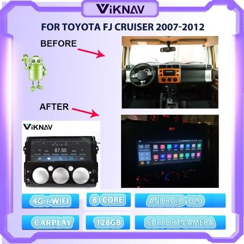 2din Car Radio For Toyota FJ Cruiser 2007-2012 8core Android10.0 Gps Navigation DVD Multimedia Player Audio Autoradio Head Unit