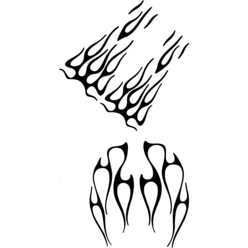 Beler 3D Universal Motorcycle Motorbike Flame Gas Tank Fender Decals Vinyl Sticker White/Black/Red/Yellow/Blue