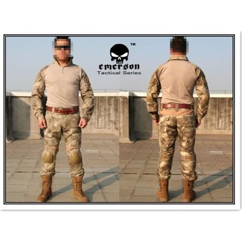 Combat Uniform Emerson tactical BDU Airsoft uniform Gen2 Combat Shirt & Pants with pads A-Tacs EM6912