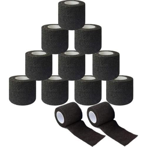 EZ Disposable 2''x5 Yards Tattoo Grip Cover Wrap Waterproof Self-Adhesive Bandage Roll for Tattoo Machine Grip Tube Mixed Color