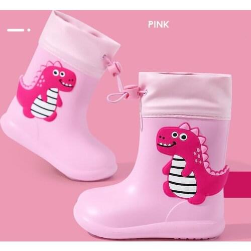 Kids Rain Boots PVC Rubber Cartoon Baby Boys Rain Shoes Waterproof Girls Rainboots Toddler Girl Garden Shoes Childrens Shoes