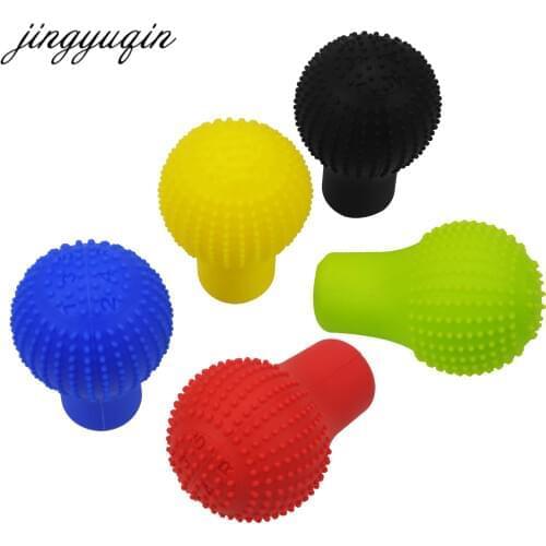 Jingyuqin Universal Car Gear Shift Collars Silicone Floating-point Antiskid Roundness Dustproof Protective Lever Knob Cover
