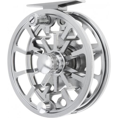 Fly Fishing Reel Ultralight 7/8 WT Max Drag 6KG / 13LB Aluminum Alloy CNC Machine Cut 145g Large Arbor Casting Former Ice- Reel