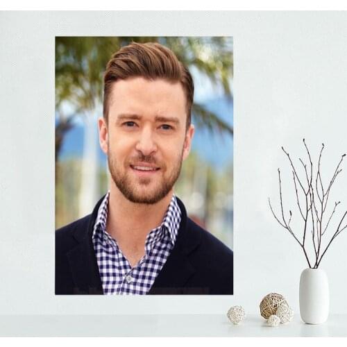 Nice Custom Justin Timber Poster Wall For Living Room Art Poster Decoration Silk Fabric Bright Smooth No Frame Morden Print Wall