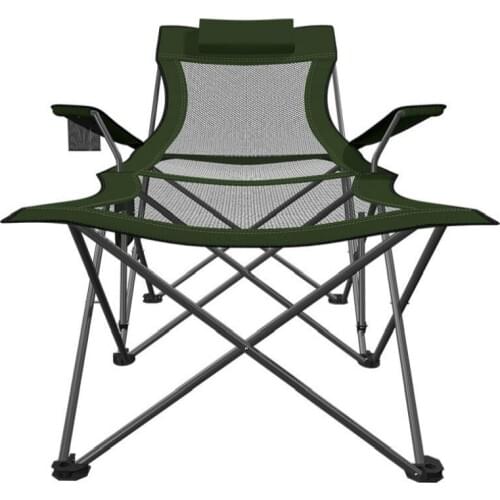 Outdoor Camping Lounge Chair Reclining Folding Break Beach Fishing Chairs Office Household Portable Foldable Bed