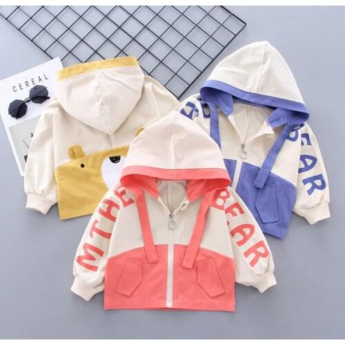 New Baby Loose Coat Jacket Lovely Coat Zipper hooded Children Autumn Spring Outwear Boy Girl Toddler Clothing sports wear