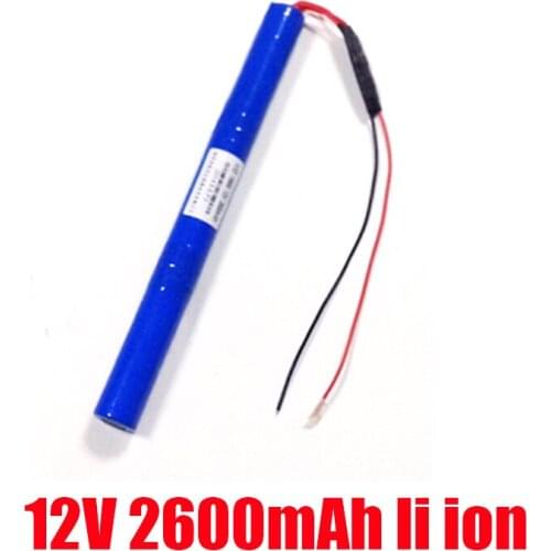 2pcs Li-ion Rechargeable Battery Pack 12v/2a 12v 2600mah Blue Lithium 18650
