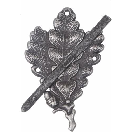 WW2 GERMAN ARMY SKI SNIPER OAK LEAF METAL CAP BADGE