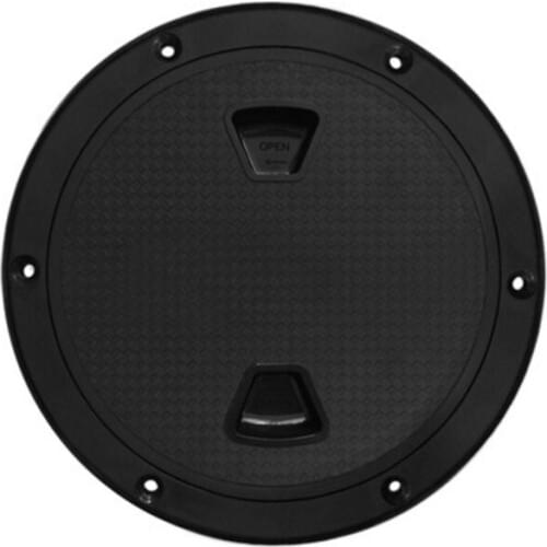 Marine Boat 6 inches/153mm Black Screw Out Inspection Deck Plate Hatch Marine bost yacht Detachable Cover RV Plastic DPW6