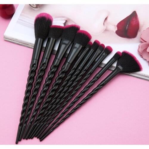 10pcs RED Unicorn Makeup Brush Set Pink Foundation Blending Powder Eye shadow Make Up Brushes Cosmetic Beauty foundation tools