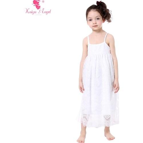2017 Spring Summer New Baby Girls Clothing White Lace Party Dresses Princess Dress 1-9T Children Clothing