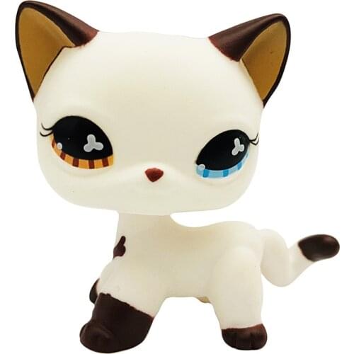 2021 NEW Lps one piece Toy Cat Pet Shop Toy Pink Dog Black Short Hair Cat Collection Action Standing Role Playin Childrens Gift