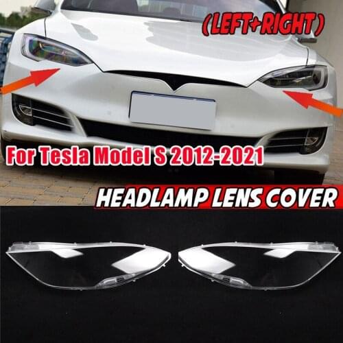 For Tesla Model S 2012-2021 All Year Car Headlight Lens Cover Headlight Lampshade Auto Front Light Shell