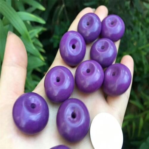Genuine Natural Purple Cloud Mother Stone safety button Purple Mica Gem Stone For Jewelry Making DIY Pendant